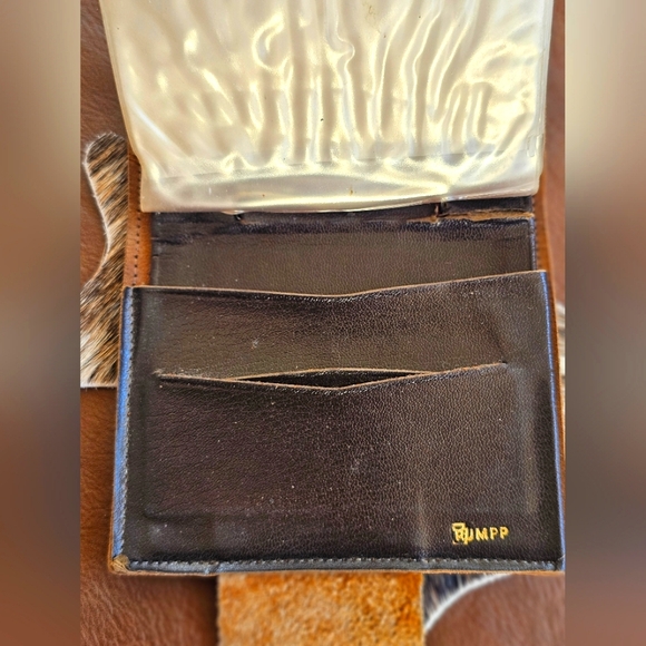 Vintage RARE Sturdy Rumpp Leather Snap Wallet Pockets & Card/Photo Hinged Pages - Picture 10 of 14